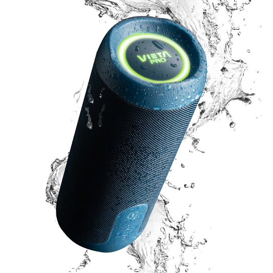 Vieta Pro Bluetooth skaļrunis 5.3, jaudīgs, 25 W, ūdensizturīgs, 13H akumulators, mikrofons, Aux-In, USB Type C, TWS, saderīgs ar Alexa, portatīvais skaļrunis Goody 4, zils