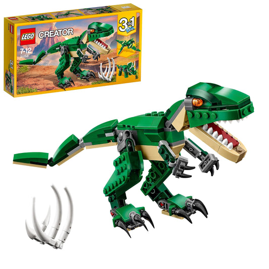 LEGO Creator Dinozaurs 31058 - 3in1 T-Rex, Triceratops, Pterodactyl building set for kids aged 7+, perfect gift for boys and girls.