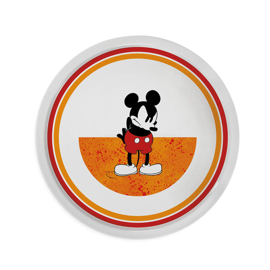 Egan TORTES PLĀTS MICKEY ES ESMU ORANŽS - 30 cm, vibrant orange, Mickey Mouse design, perfect for serving desserts.