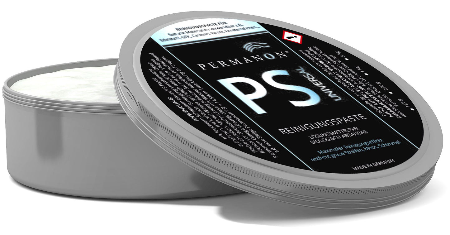 Permanon PS Paste 125 g, tīrīšanas pasta, koku sveķu un putnu izkārnījumu noņēmējs auto, kemperiem, treileriem un karavānām