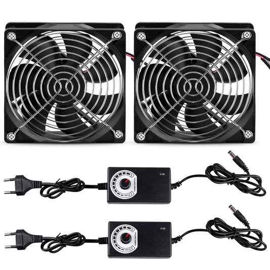 2 gab. mini nosūces ventilators 120mm, DC12V dūmu nosūces ventilators, mini nosūkšanas ventilators 2750rpm, aksiālais ventilators, 12v radiālais ventilators ar regulējamu ātrumu, ieplūdes ventilators audzēšanas teltij, DIY BBQ