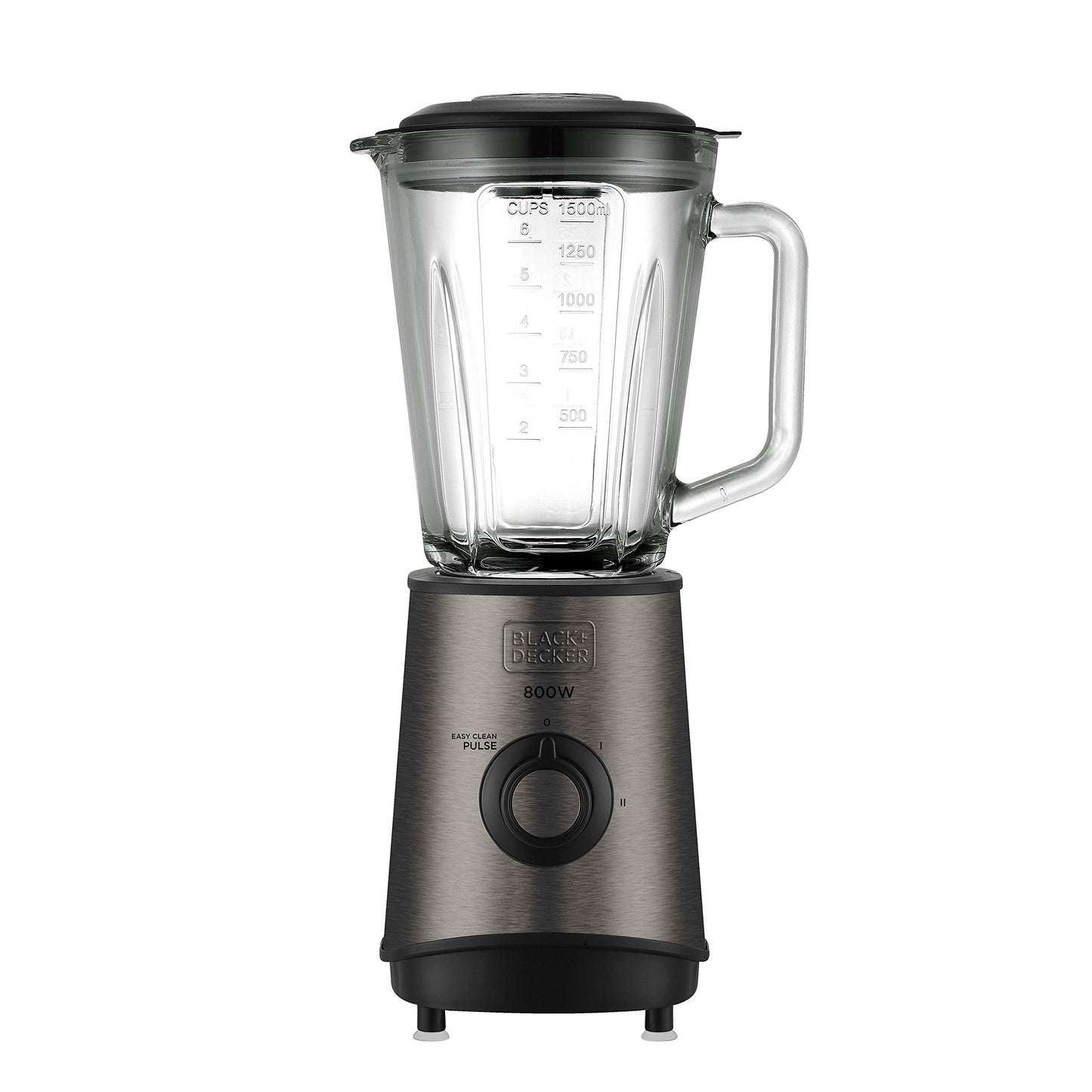 Black+Decker BXJB800E - 800W stationary mixer, 1.5 liters, stainless steel, gray color.