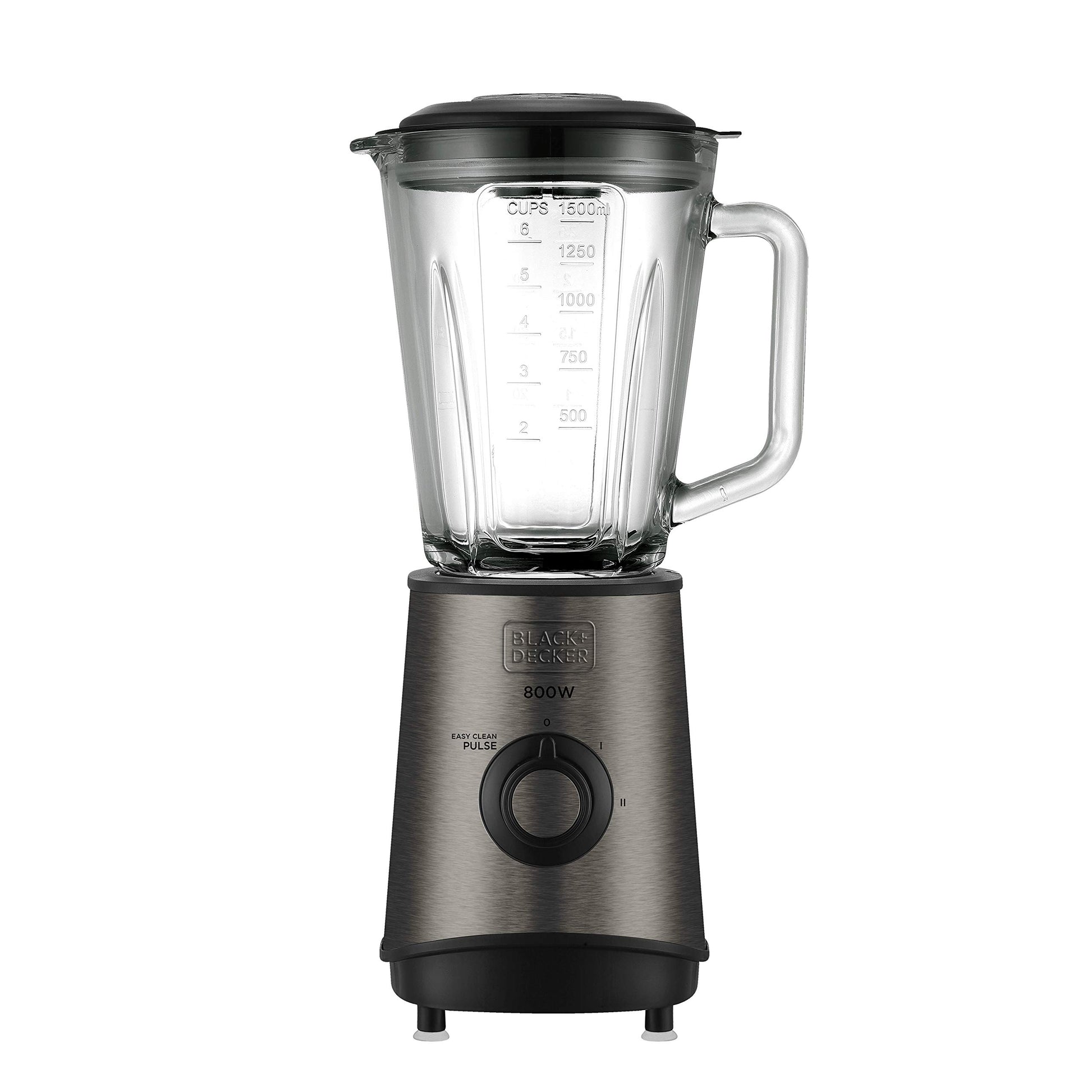 Black+Decker BXJB800E - 800W stationary mixer, 1.5 liters, stainless steel, gray color.