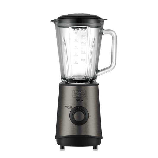 Black+Decker BXJB800E - 800W stationary mixer, 1.5 liters, stainless steel, gray color.
