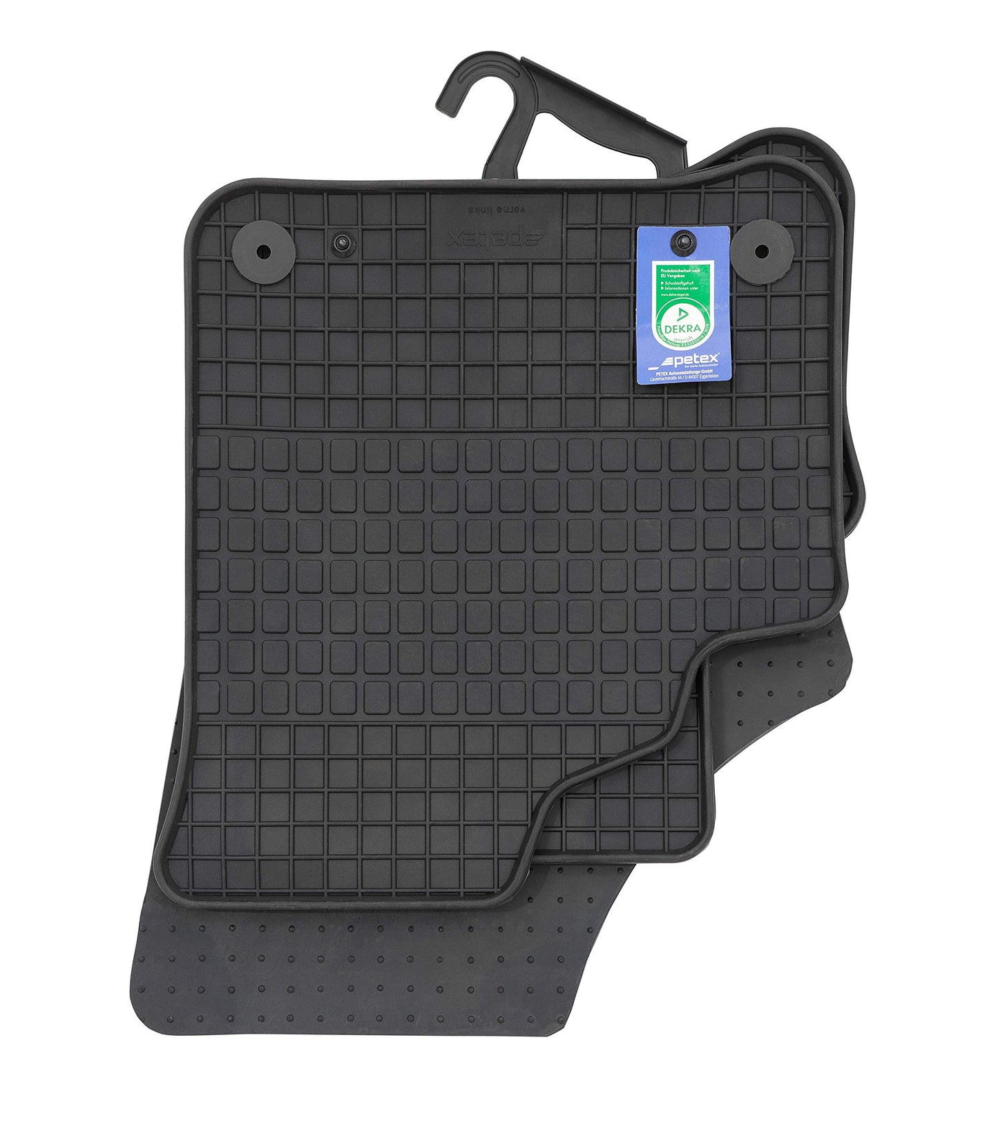 PETEX gumijas paklāji piemēroti e-Up no 09/2019 melnā krāsā 4 gabali