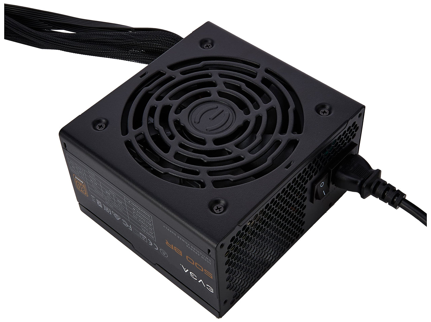 EVGA 100-BR-0500-K3 500 BR Power Supply - 80+ Bronze, 500W, reliable performance, compact design