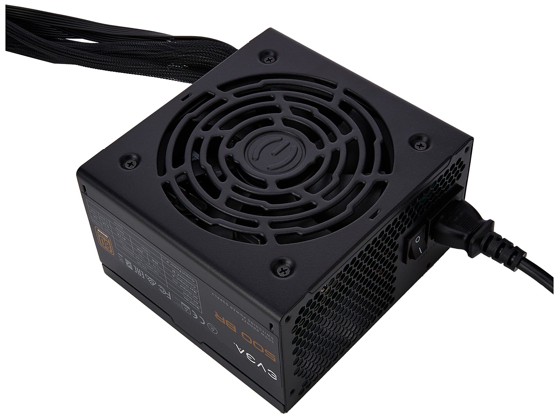EVGA 100-BR-0500-K3 500 BR Power Supply - 80+ Bronze, 500W, reliable performance, compact design
