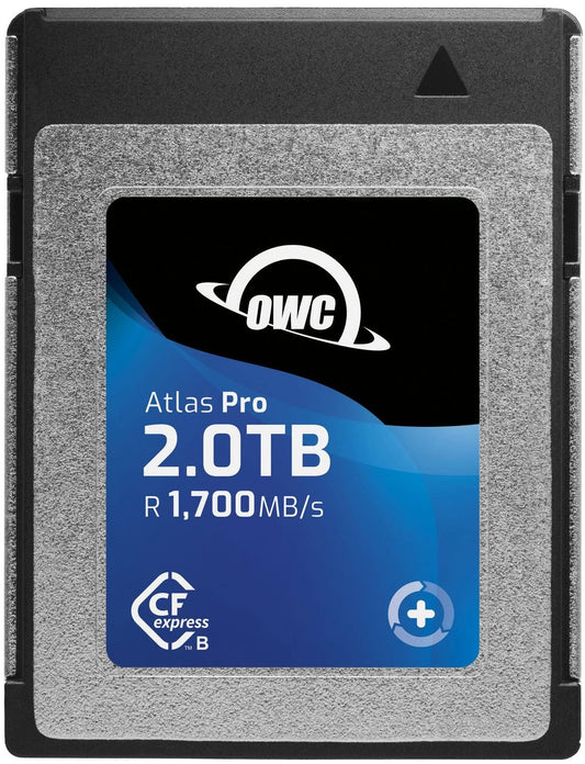 OWC 2.0 TB Atlas Pro CFexpress B memory card - high-performance, professional quality, fast RAW image and video capture.