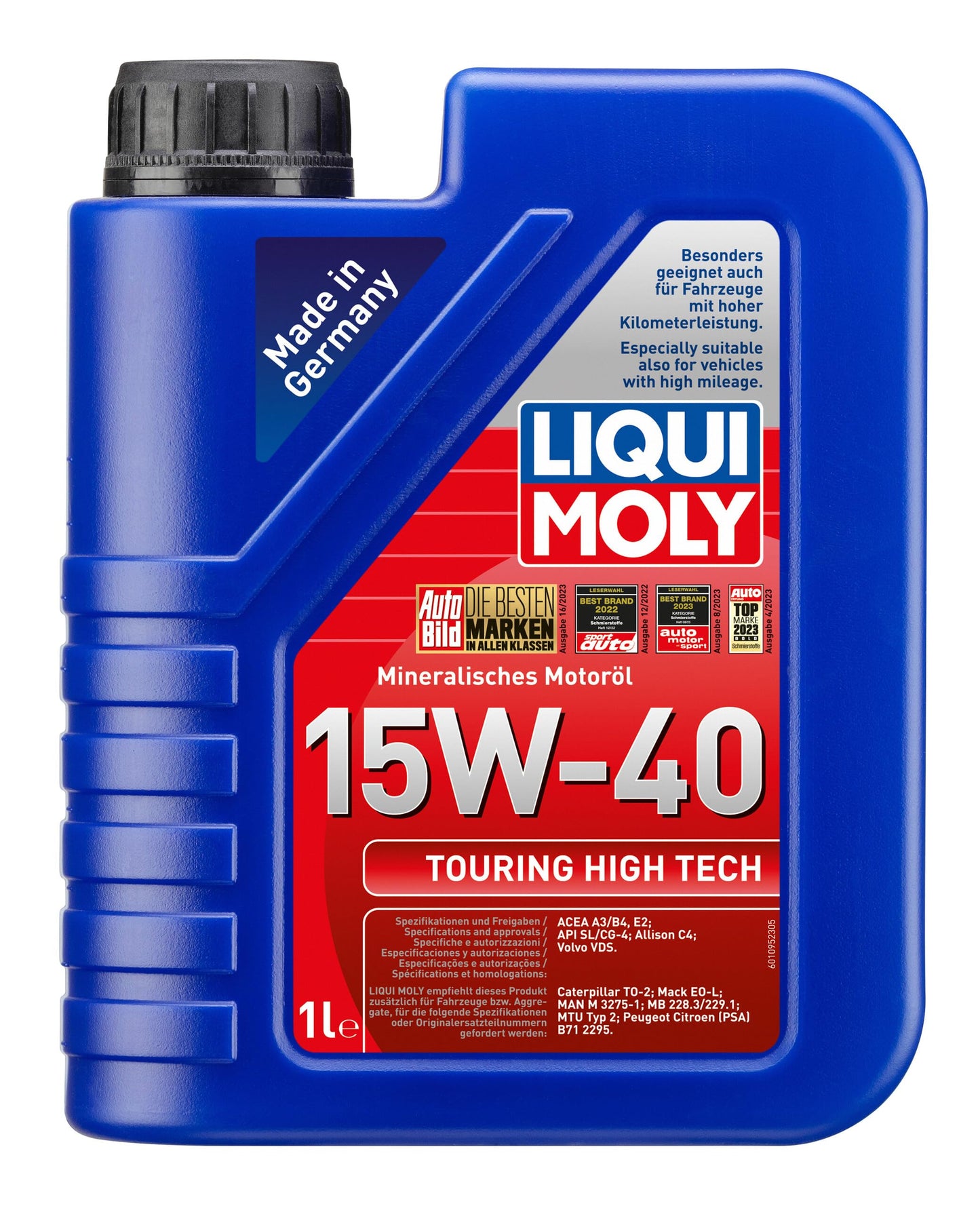Motoreļļa Liqui Moly Touring High Tech 15W-40 | 1 L | mineralisches Motoröl | Art.-Nr.: 1095