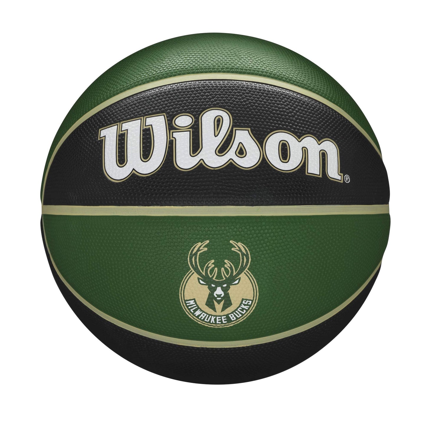 Basketbola bumba Wilson NBA Team Tribute Milwaukee Bucks, āra spēlei, gumijas, izmērs 7