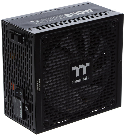 Thermaltake Toughpower GF2 ARGB 850W - High-performance PSU, quiet fan, TT-Premium Edition, black design.