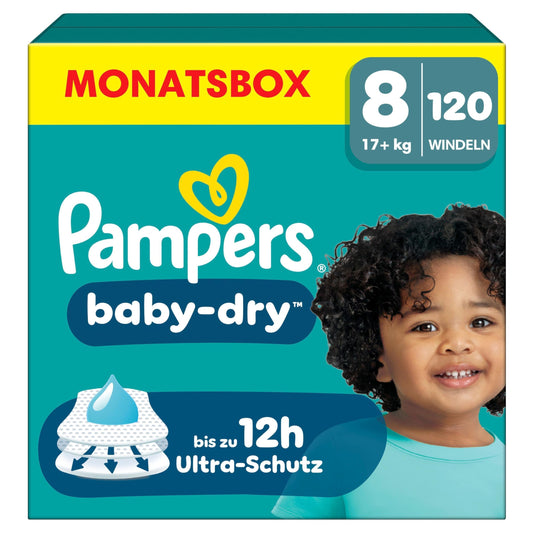 Pampers Baby-Dry 8. izmērs, 120 autiņbiksītes, 17kg+