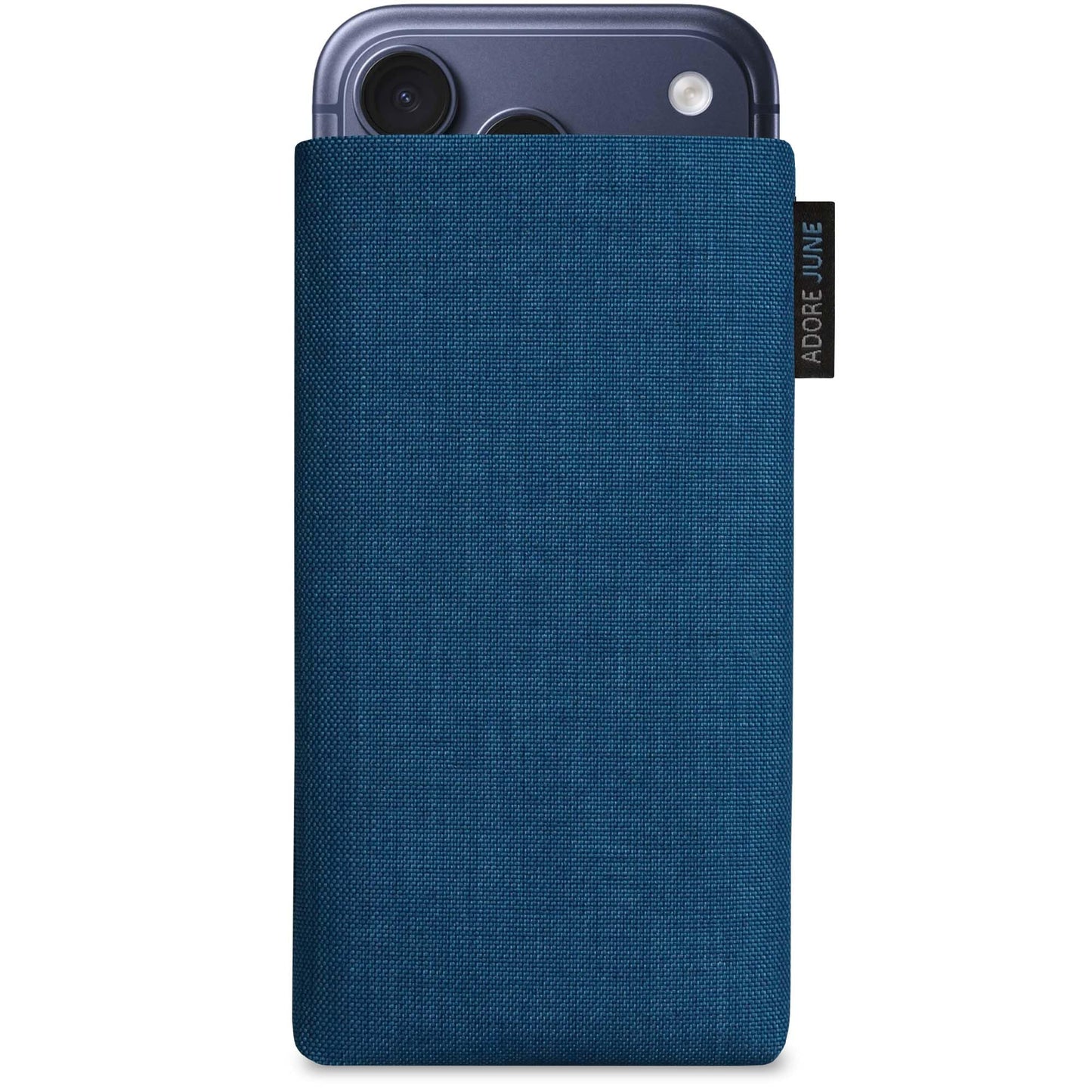Adore June Classic Okeāna zila telefona soma iPhone 17 Pro un iPhone 17, izturīgs Cordura audums ar ekrāna tīrīšanas efektu