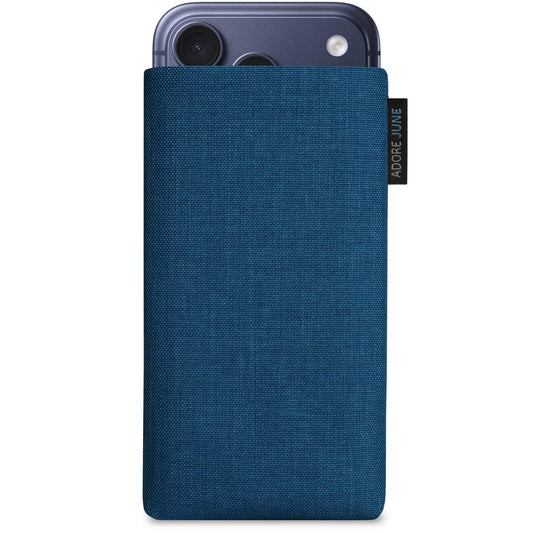 Adore June Classic Okeāna zila telefona soma iPhone 17 Pro un iPhone 17, izturīgs Cordura audums ar ekrāna tīrīšanas efektu