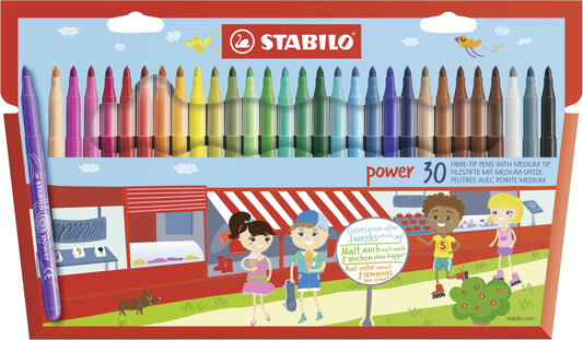 Flomāsters STABILO power – intensīva krāsa, 2 mm, izturīgs pret izžūšanu