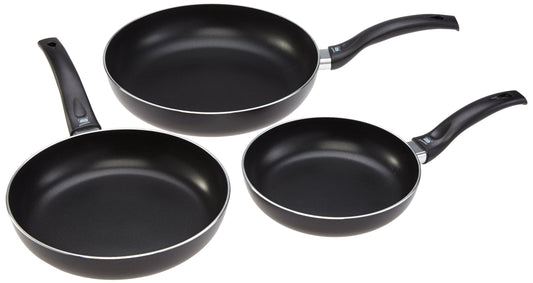 ELO Ducto pannas komplekts 3 daļas, zils - izturīgas, nelipīgas virsmas, ideāls gatavošanai un cepšanai.