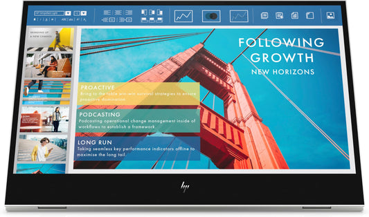 HP E-Series E14 G4 - 14" Full HD LED display, 1920 x 1080 resolution, sleek white design.