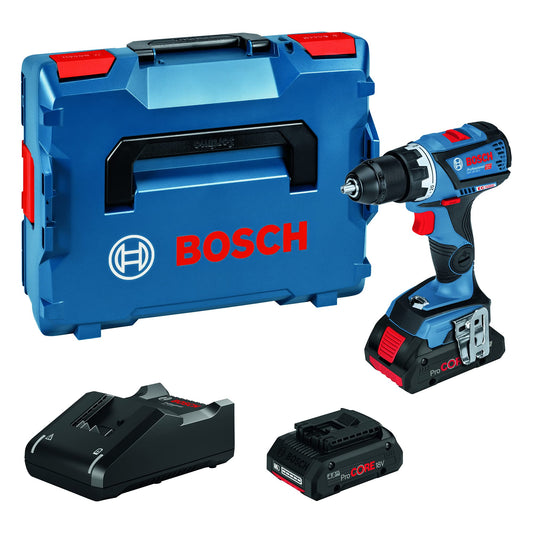 Bosch Professional 18V akumulatora urbjmašīna GSR 18V-60 C - 60 Nm griezes moments, 2x 4.0Ah akumulators, ātrā uzlāde, L-BOXX.