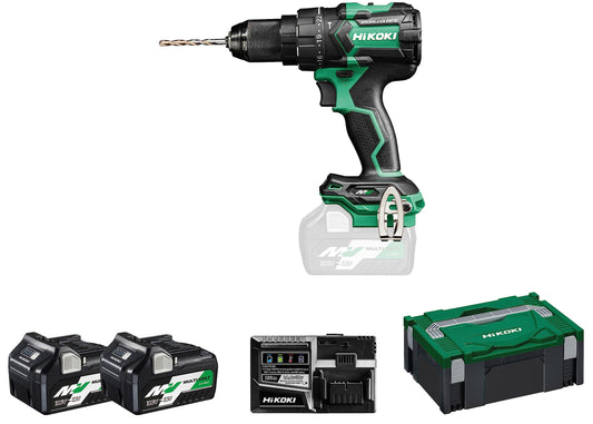HIKOKI akumulatora triecienurbjmašīna DV36DCWRZ - 13 mm ātrās fiksācijas patrona, 155 Nm griezes moments, bezsuku motors, HSCII koferis