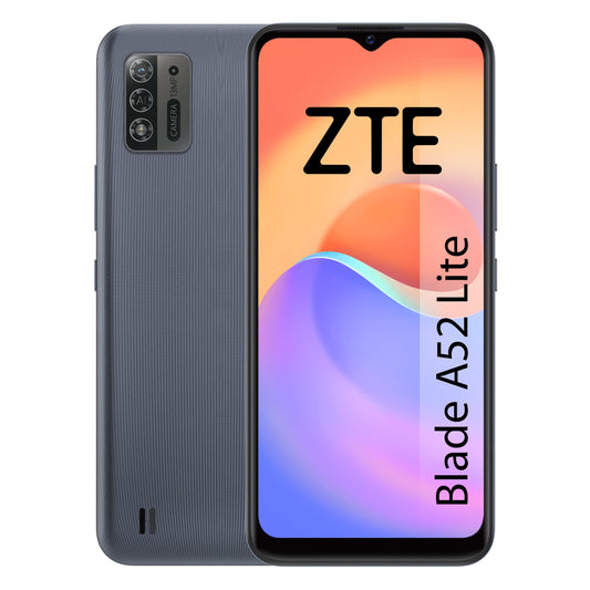 ZTE A52 LITE - 6.52-inch display, 32GB storage, 2GB RAM, green color, sleek design.