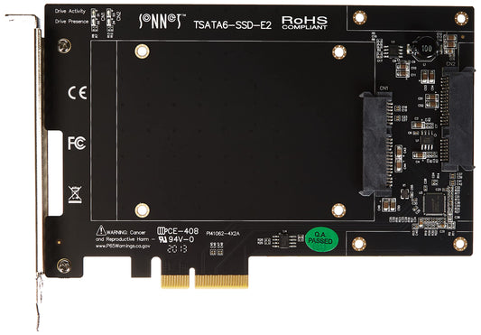Sonnet Tempo paplašināšanas karte - SATA SSD 6 Gbit/s, PCIe 2.0, melna, uzlabota datu pārsūtīšana.