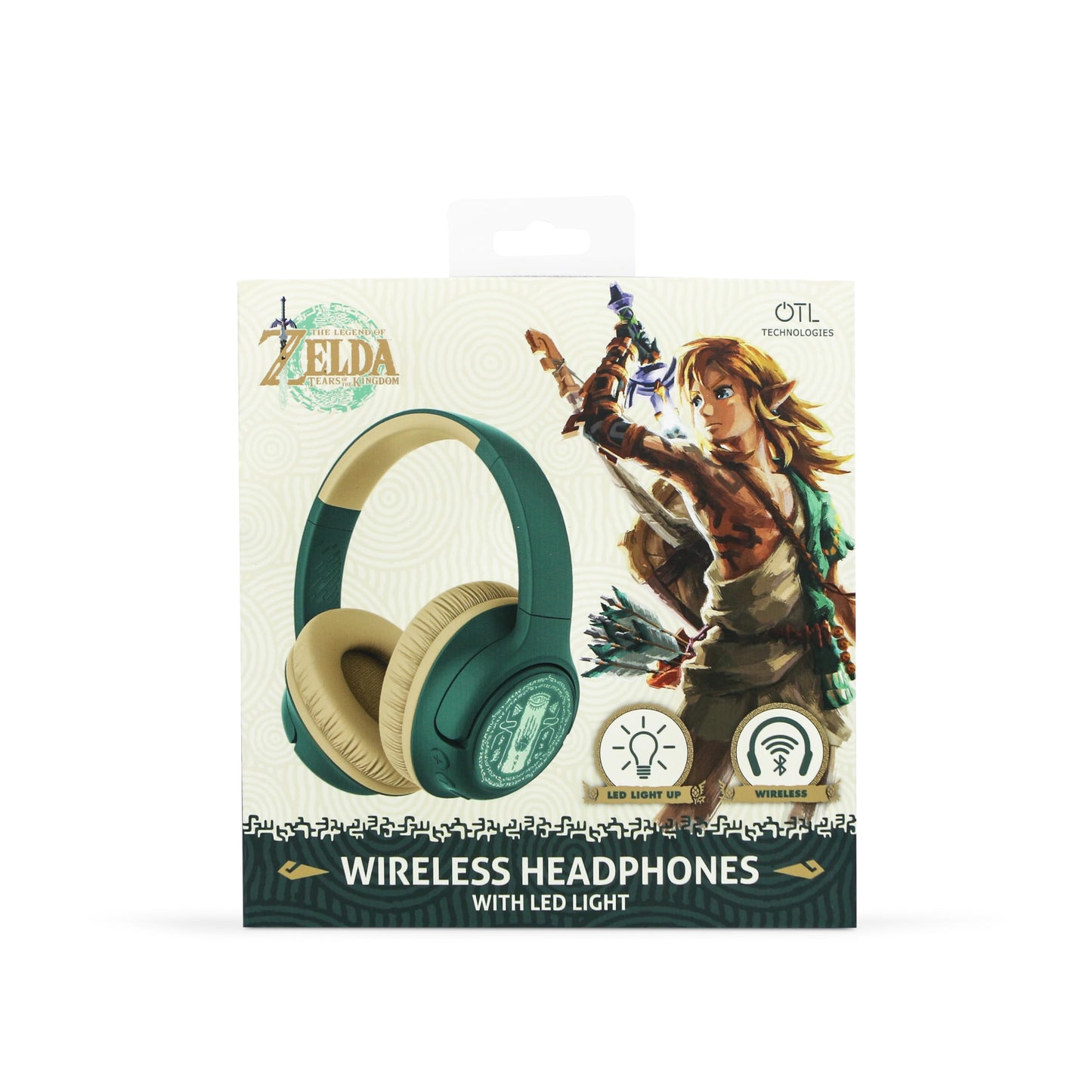 OTL Technologies salokāmas bezvadu austiņas The Legend of Zelda TEARS of The Kingdom ar LED gaismu