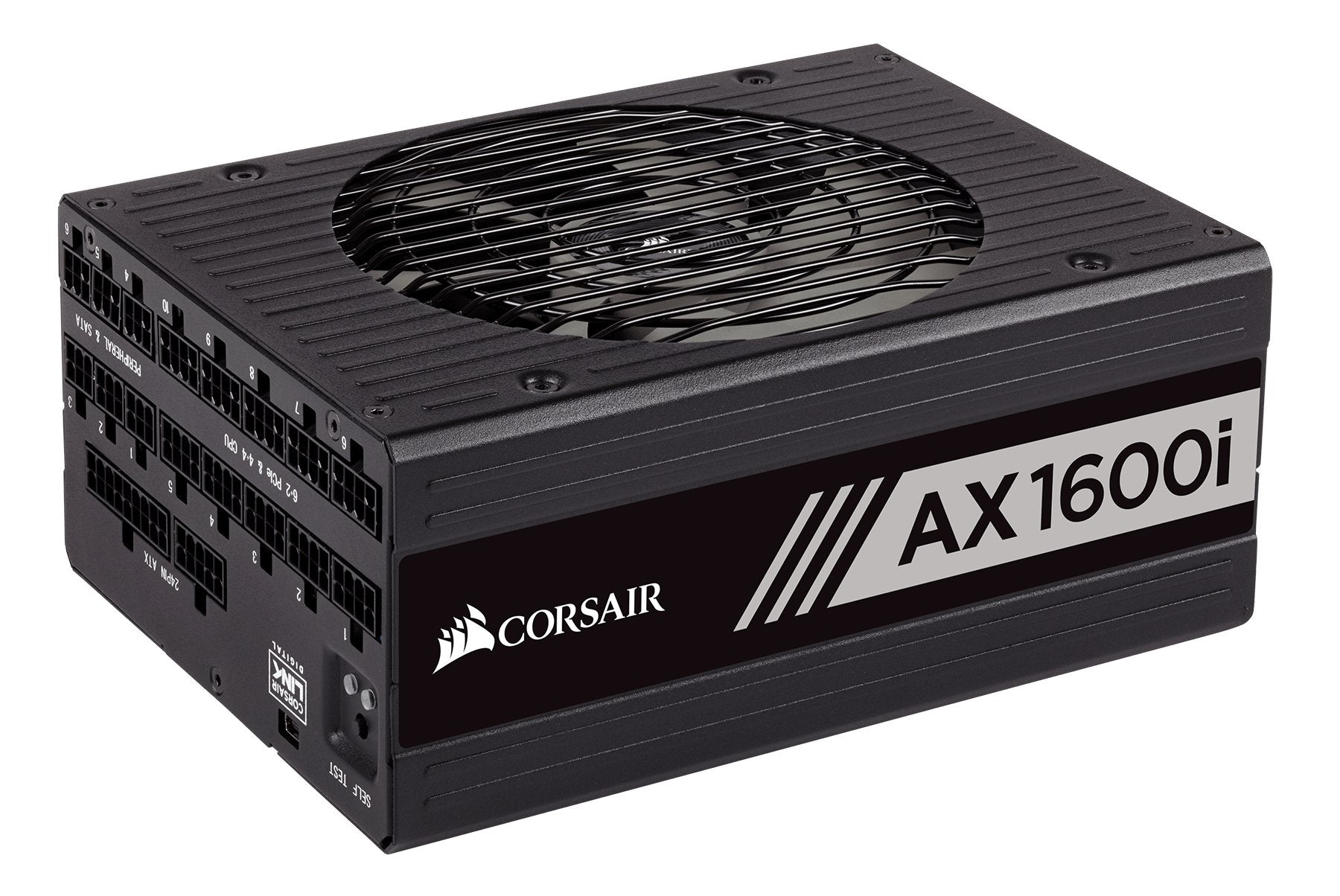 Corsair AX1600i - Fully modular power supply, 80 Plus Titanium, 1600 watts, EU plug.