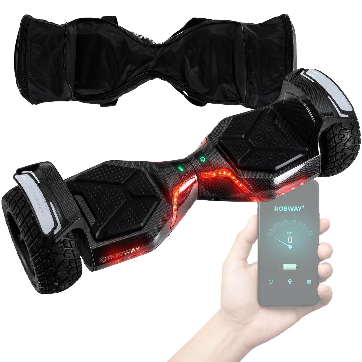 Bezceļu hoverboards Robway X2 | DAS ORIGINAL ®, Carbon