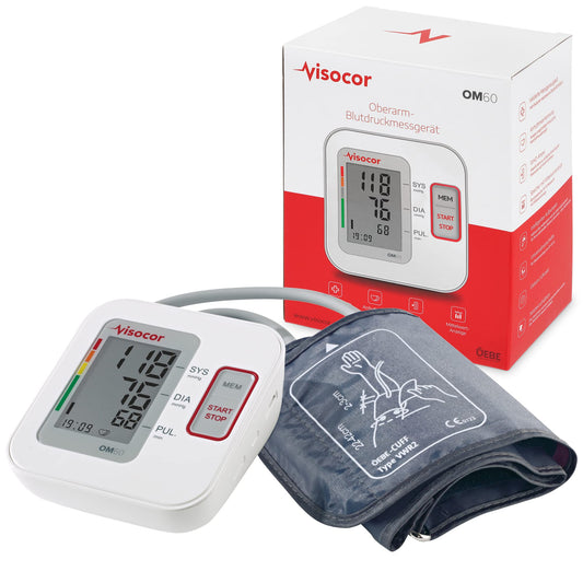 Visocor 25060 Om60 - pilnībā automātisks asinsspiediena un pulsa mērītājs augšdelmam, universāla aproce 22-40 cm.