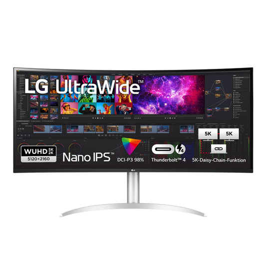 LG Electronics 40WP95XP-W UltraWide™ Monitor - 5K resolution, 21:9 aspect ratio, AMD FreeSync™, HDR10, 95% DCI-P3, 5ms GtG.