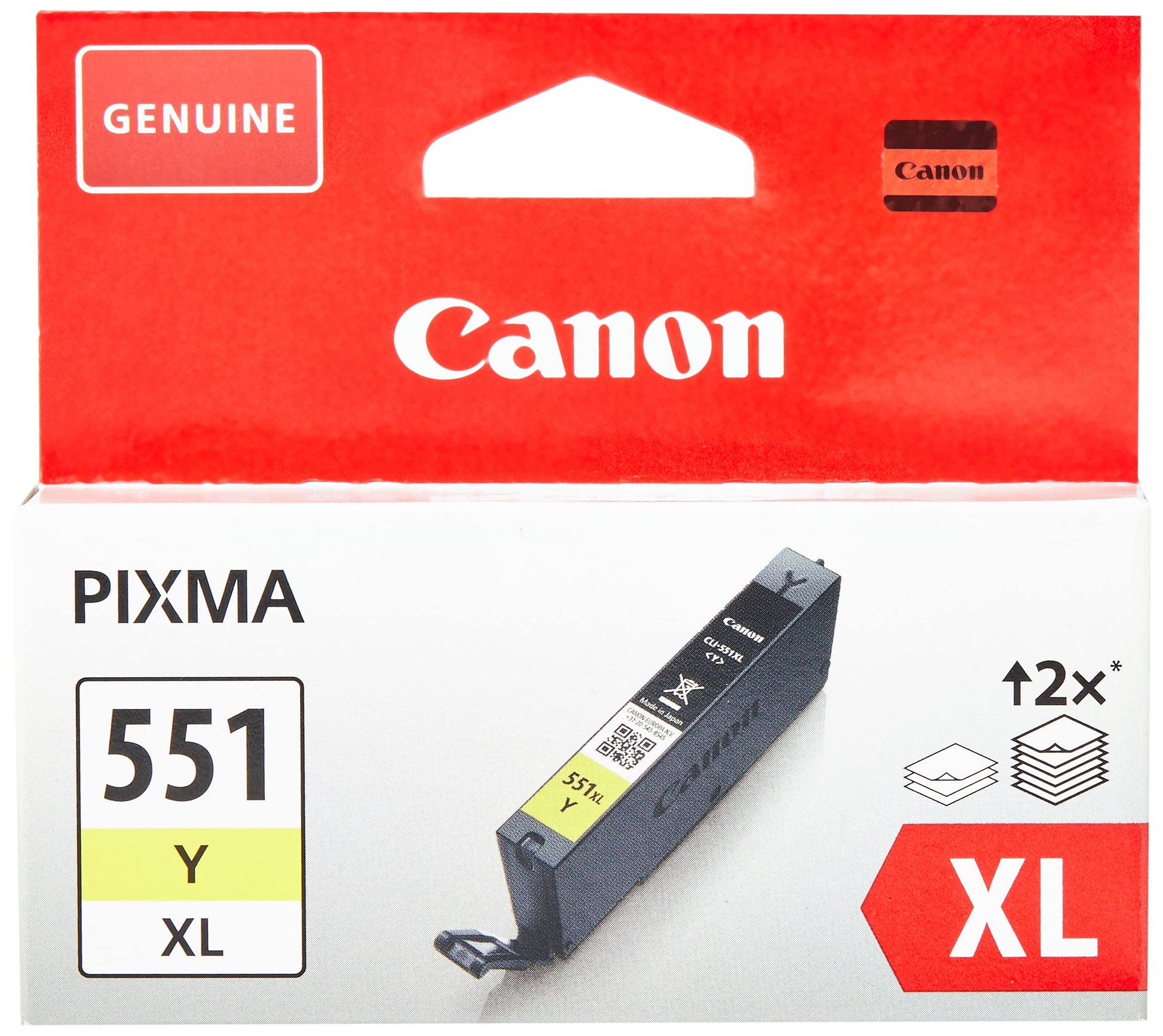 Canon oriģināltinte CL-551 Y XL - XL size, yellow, eco-friendly packaging, high-quality printing ink.