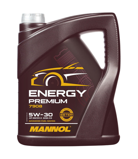 Motoreļļa MANNOL 7908 Energy Premium 5W-30 benzīna un dīzeļa dzinējiem, 5L