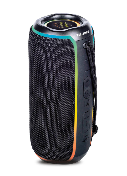 ELBE BT skaļrunis 20W Melns IPX6 TWS efekti LED-gaisma ALT-N12-TWS