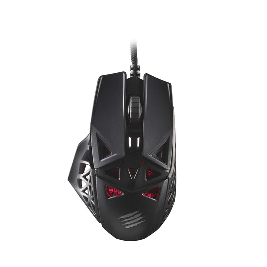 MAD CATZ Madcatz MM04DCINBL000-0 Vadu spēļu pele - Optiska, ergonomiska, melna, ideāla spēlēm un precizitātei.