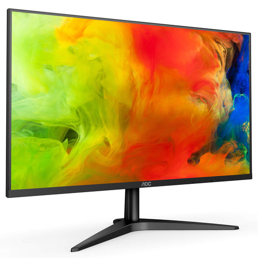 AOC 24B1H - 24" FHD monitor, 1920x1080 resolution, 60 Hz, VGA and HDMI ports, sleek black design.