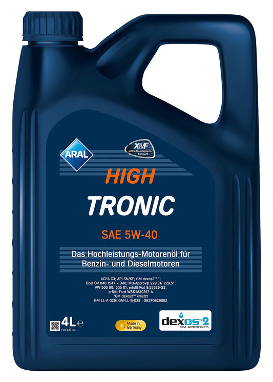 16. Aral HighTronic 5W-40 motorolie, 4L