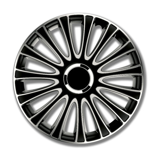 Riteņu vāciņi Petex 15" melns/sudrabs RB543515, 4 gab.