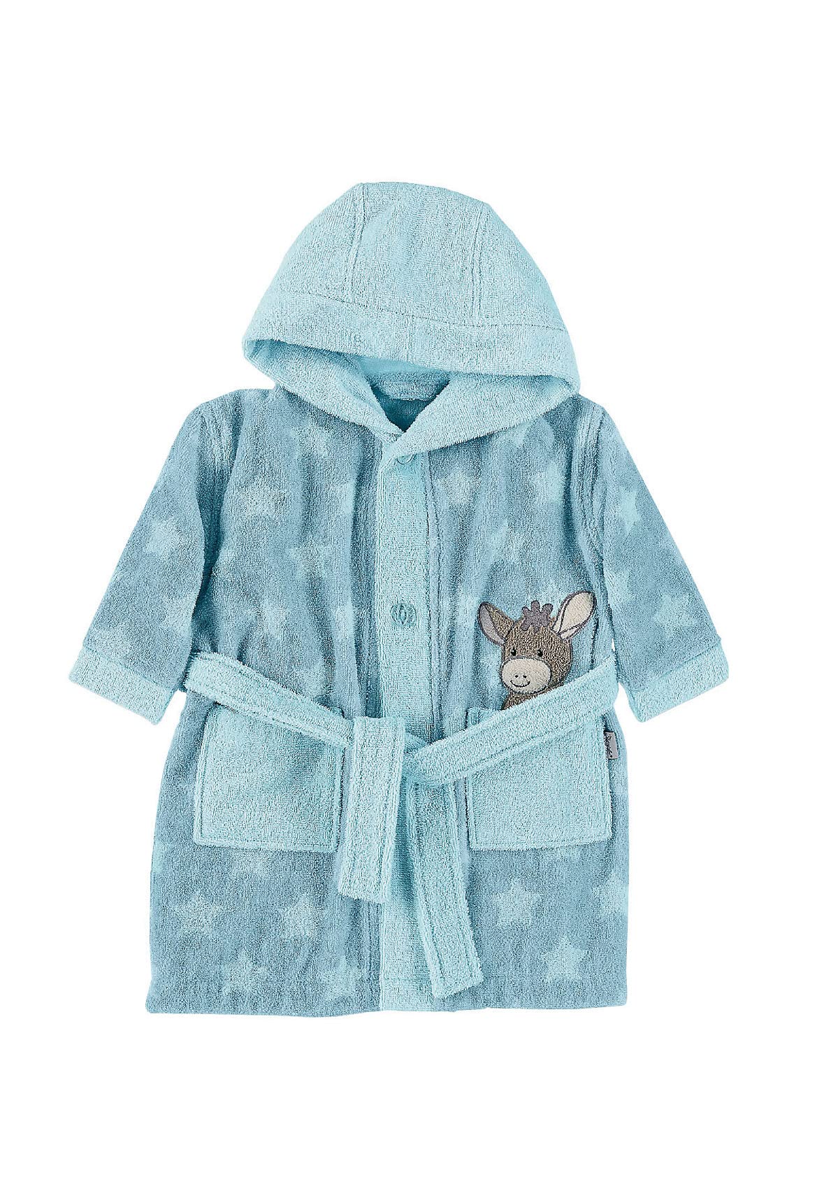 Sterntaler Unisex bērnu halāts Emmi Bathrobe, vidēji zils, 110-116