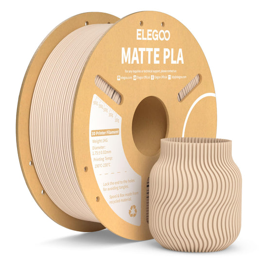 Matēts PLA pavediens ELEGOO 1.75mm Beige 1KG, PLA materiāls 3D printeriem