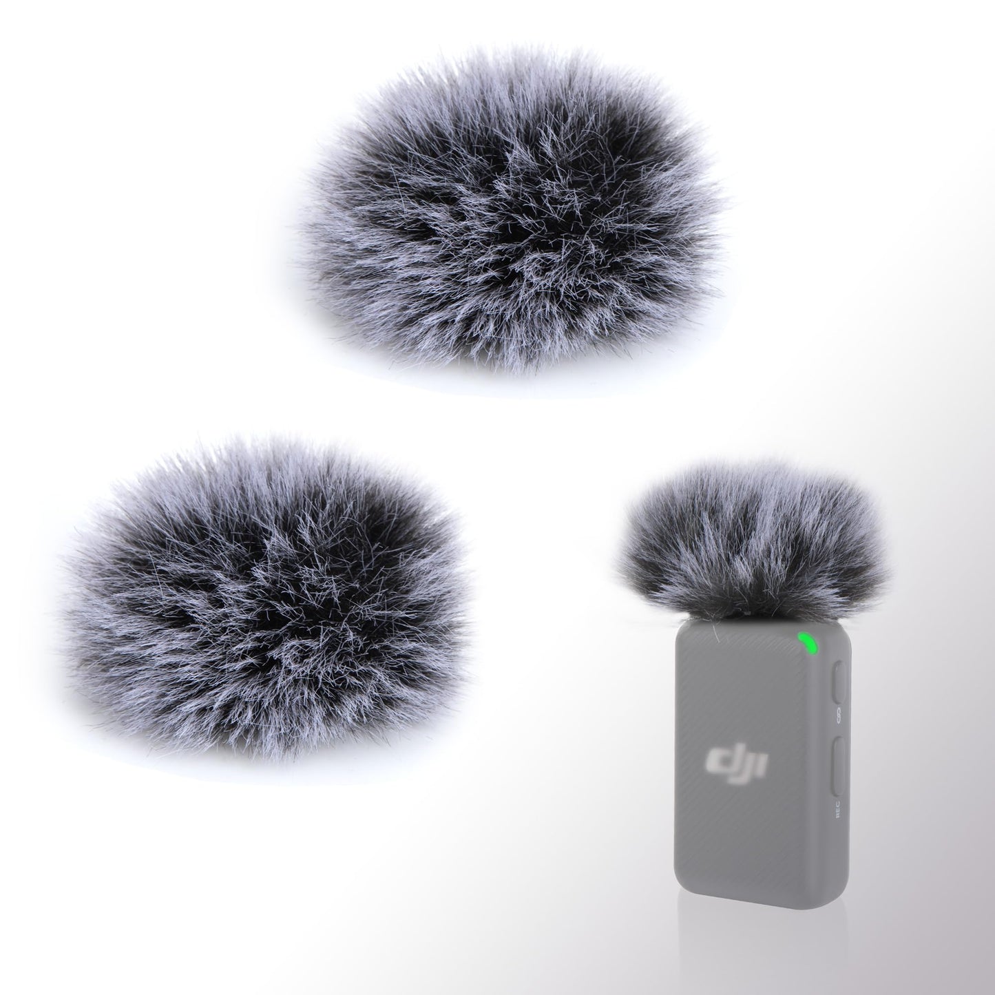 Mikrofona vēja aizsargs YOUSHARES DJI Mic, 2 gab. pūkains wind muff pop filtrs, profesionāls ārpuses vēja filtrs