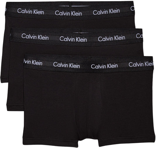 Vīriešu bokseršorti 3 gab. Calvin Klein, zema jostasvieta, melni, L