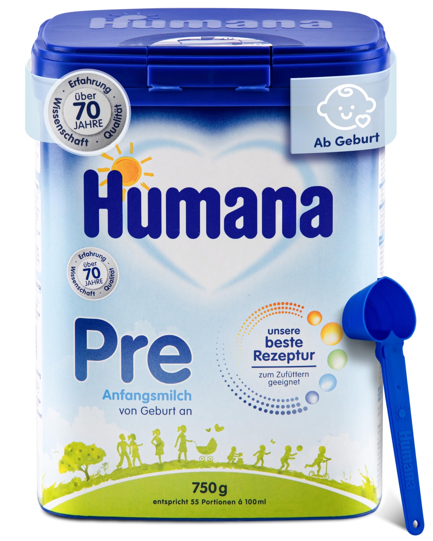 Zīdaiņu maisījums Humana Pre sākuma piena maisījums – 4 x 750 g – no dzimšanas