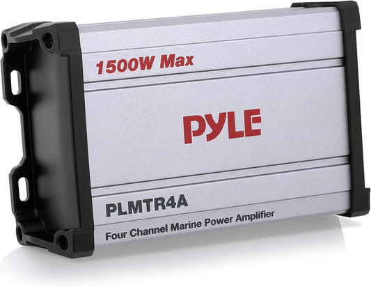 Pyle Audio pastiprinātājs auto, Jeep & laivām, galvenais auto pastiprinātājs – jūras, Jeep & auto pastiprinātājs 4 kanāli – izturīgs 4 kanālu pastiprinātājs kā auto pastiprinātājs ūdensizturīgs ar 1500 vatu, auto galvenais pastiprinātājs 13cm