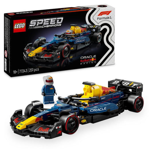 LEGO Speed Champions Oracle Red Bull Racing RB20 - F1 model with minifigure, perfect for collectors and motorsport fans 77243