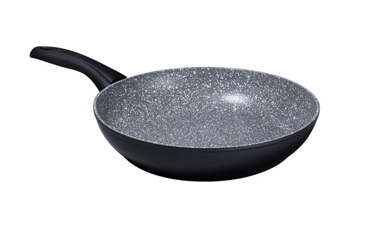 Bialetti Panna Black Pearl 28cm - Aluminum, non-stick, sleek black design, perfect for cooking and sautéing.