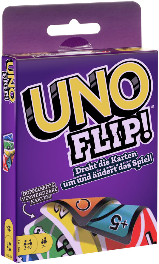 Kāršu spēle Mattel Games UNO Flip!, no 7 gadiem, 2-10 spēlētājiem