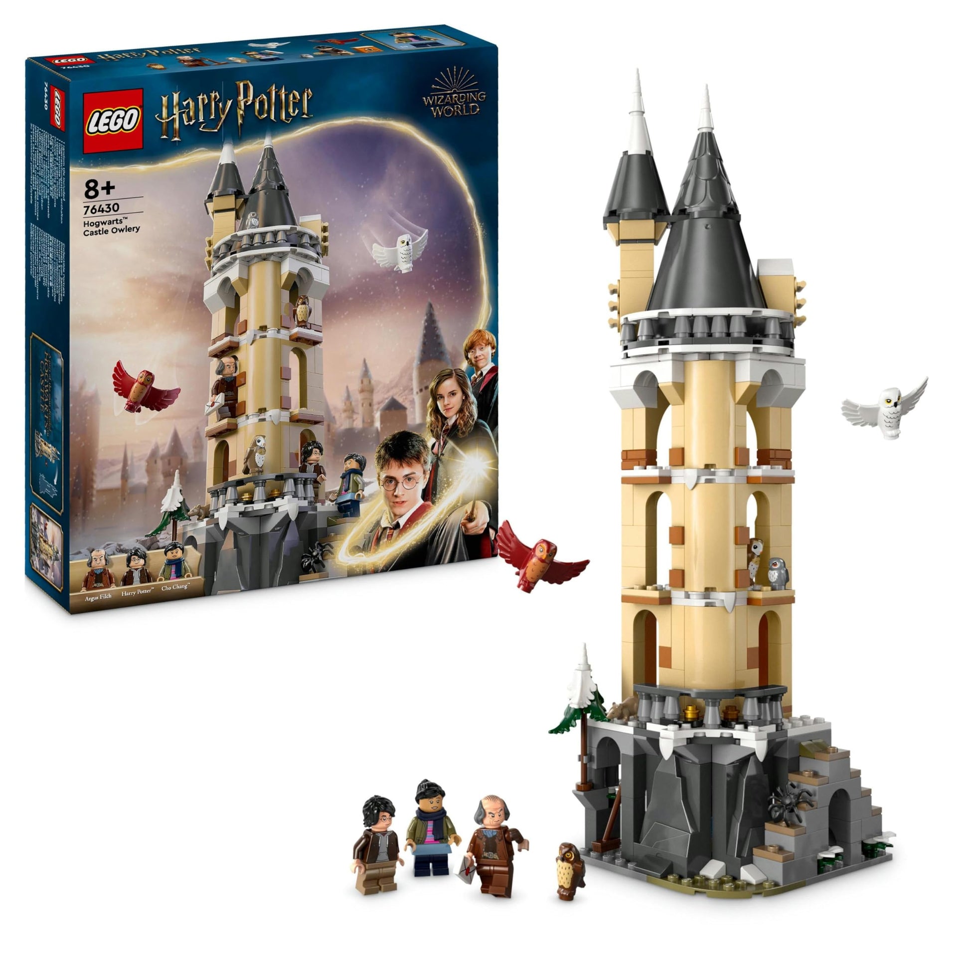 LEGO Harijs Poters Pūču māja - Piedzīvojumu komplekts ar rotaļu dzīvniekiem un 3 minifigūrām, ideāla dāvana bērniem.
