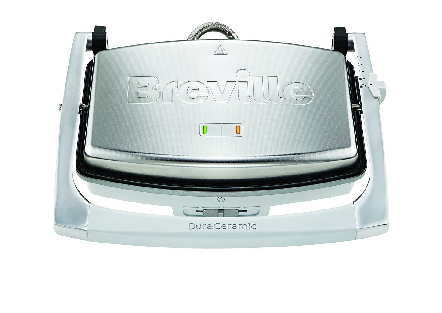 Breville DuraCeramic sviestmaizes/panini prese un tosteris | 2 šķēļu sviestmaizes gatavotājs kafejnīcas stilā | nerūsējošais tērauds [VST071X]