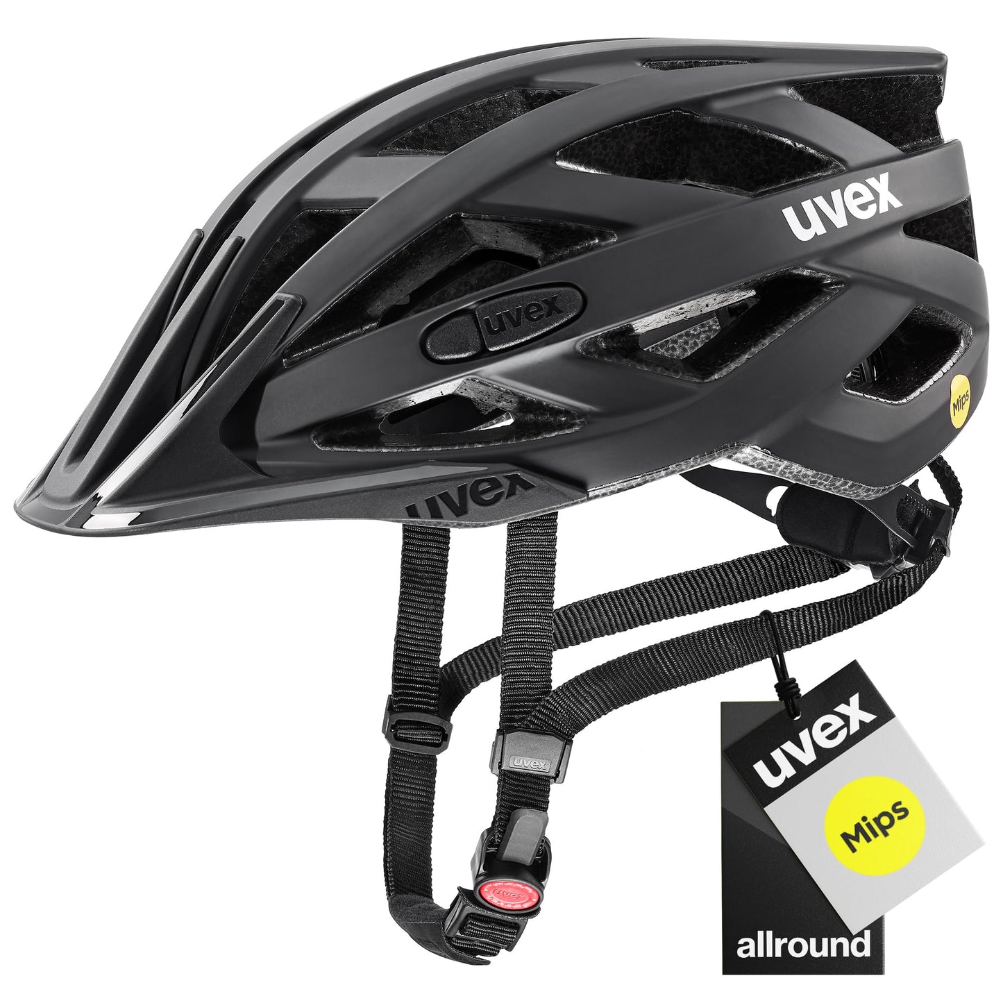 uvex i-vo cc MIPS velosipēda ķivere, All Black matt, 56-60 cm