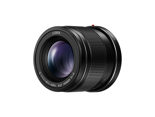 Panasonic H-HS043E LUMIX G objektīvs 42.5 mm/F1.7 ASPH.; optiskais attēla stabilizators; melns